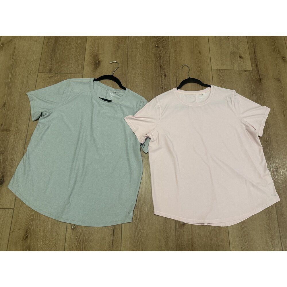 Women's DSG Activewear Tee Shirts Size XL Gray & Pink